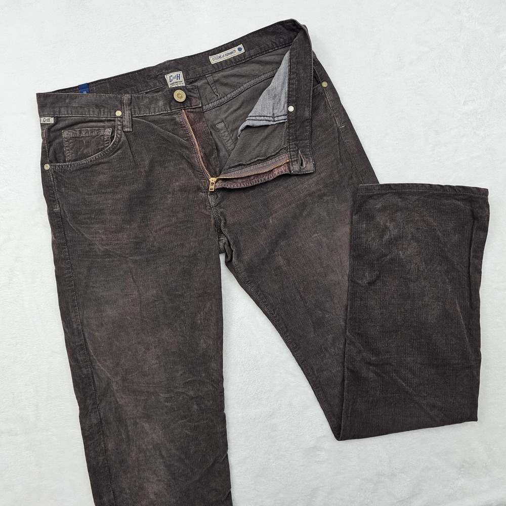 Citizens of‎ Humanity Sid Corduroy Pants Mens 36x33 Brown Straight USA Academia